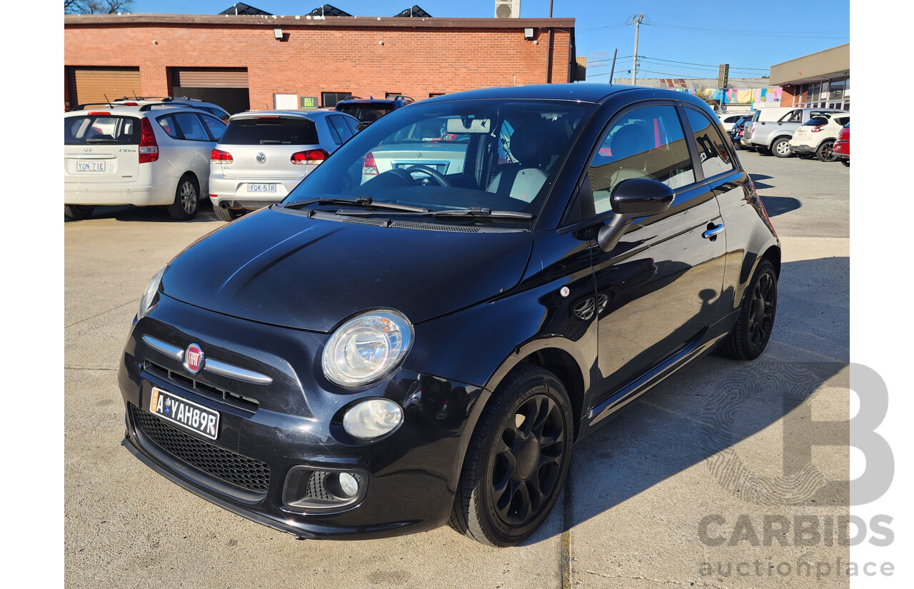 11/2013 Fiat 500 Sport MY13 3d Hatchback Black 1.4L