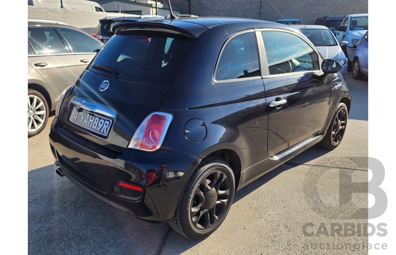 11/2013 Fiat 500 Sport MY13 3d Hatchback Black 1.4L