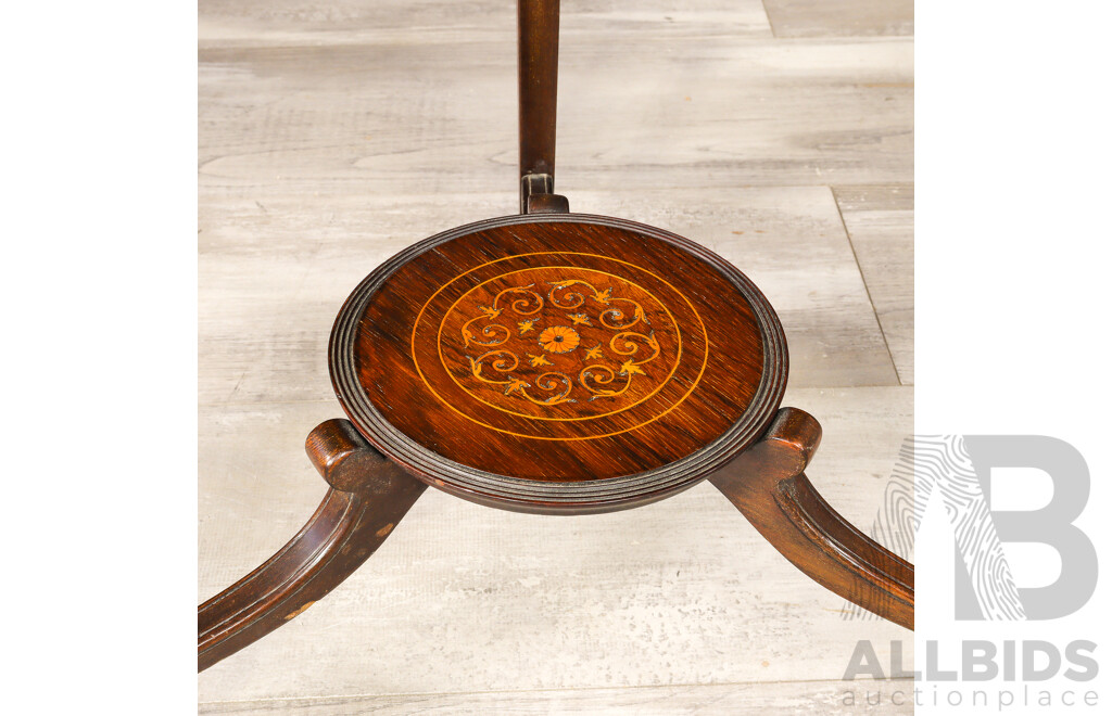 Victorian Inlayed Two Tier Side Table