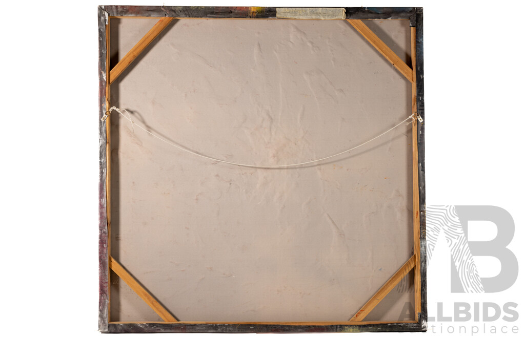 C. White, (20th Century), Beyond The Inside - Contemporary Abstract, Mixed Media on Canvas, 100 x 100 cm (frame)