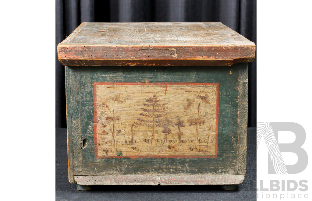 Rustic Vintage Indian Dowry Chest