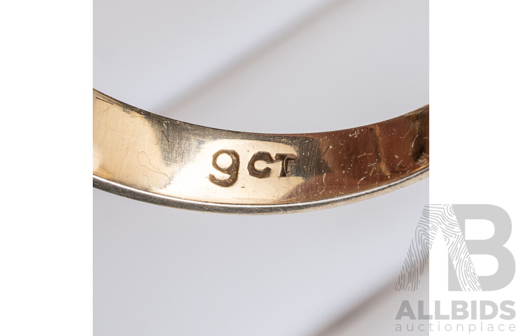 9ct Vintage Amethyst Solitaire Ring, Size O, 2.19 Grams