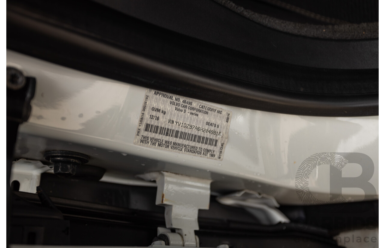 12/2016 Volvo XC60 D5 R-Design (AWD) DZ MY17 4D Wagon Ice White Turbo Diesel 2.4L