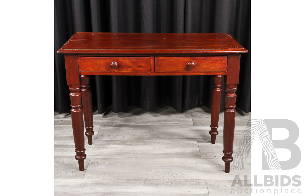 Small Victorian Cedar Desk and Chair