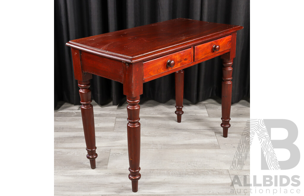 Small Victorian Cedar Desk and Chair