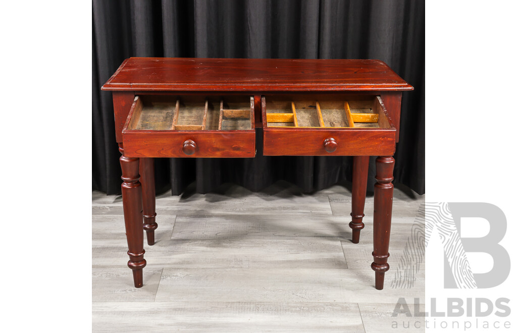 Small Victorian Cedar Desk and Chair