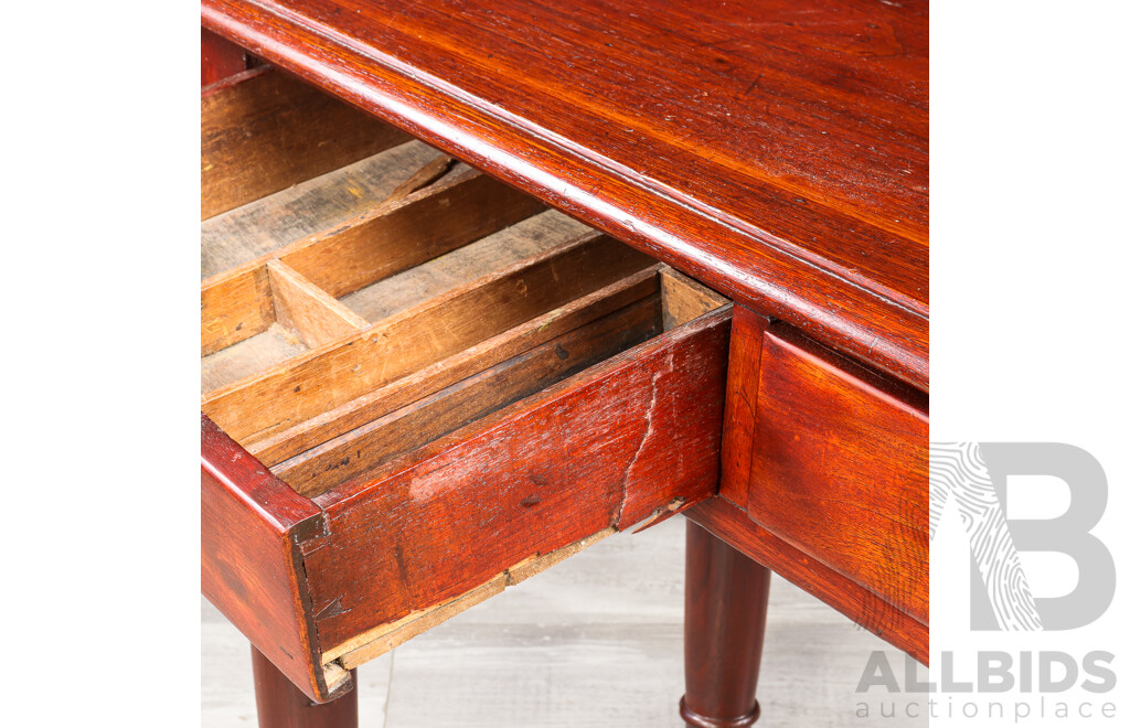 Small Victorian Cedar Desk and Chair