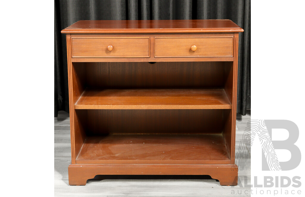 Modern Parker Open Cabinet with Two Drawers