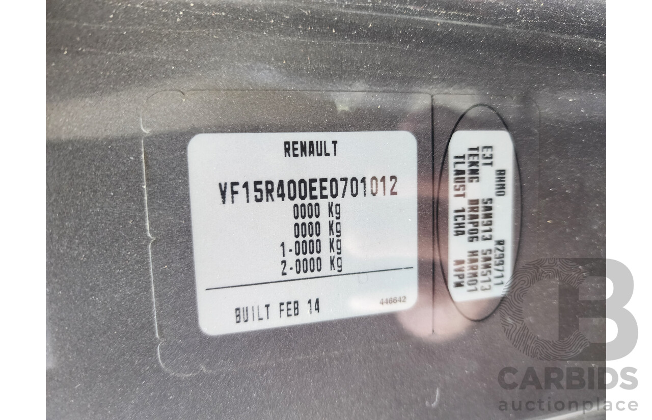 7/2014 Renault Clio Dynamique X98 5d Hatchback Grey 1.2L