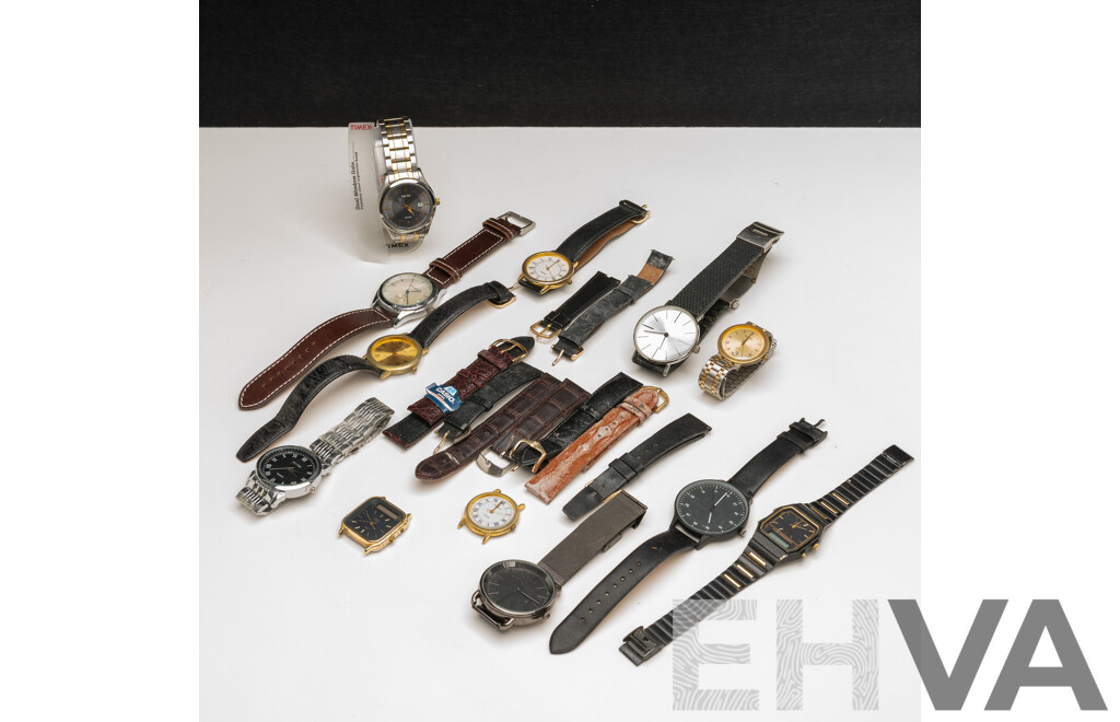 Collection of (12) Vintage Watches Including Timex T2N250 as New in Box