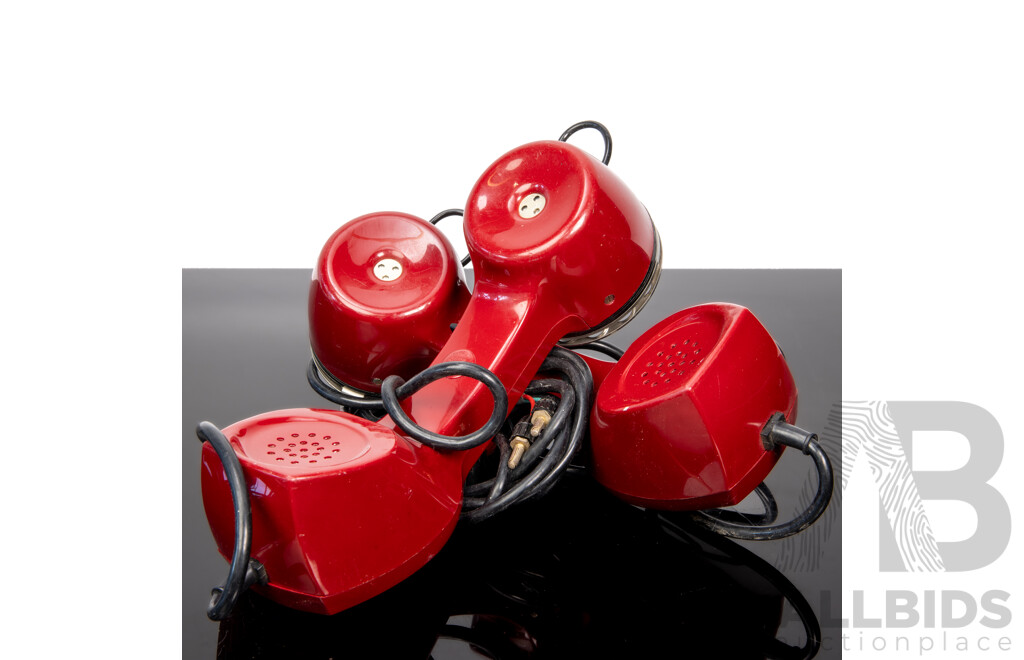 Vintage 1960s Pair Australian Made Postmaster General. Pre Telecom Linesman's Phones