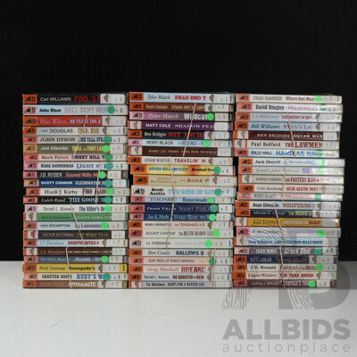 Large Collection Linford Western Library Western Pulp Novels., Paperbacks, Ex Libris