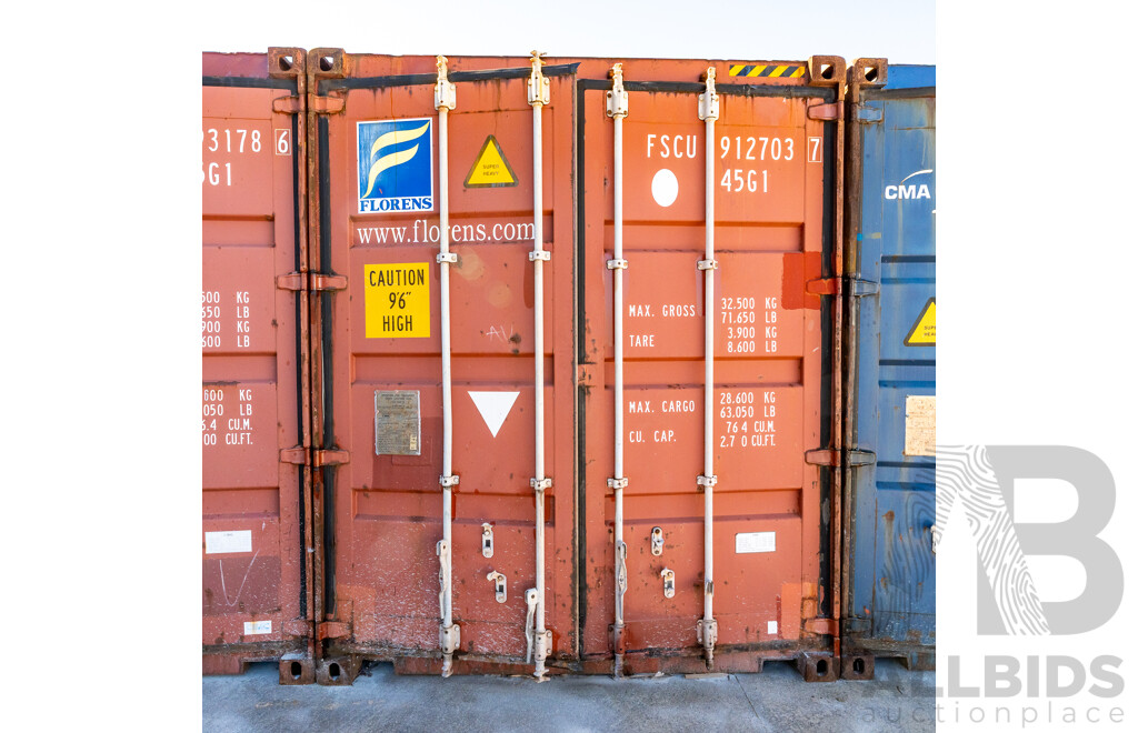 03/2004, 40Ft High Cube, Shipping Container - Red