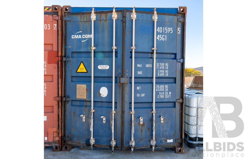04/2007, 40Ft High Cube, Shipping Container - Blue