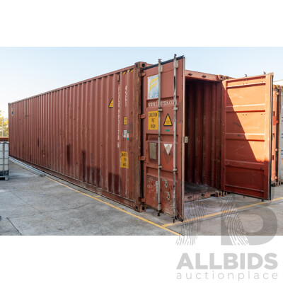 09/2006, 40Ft High Cube Shipping Container - Red