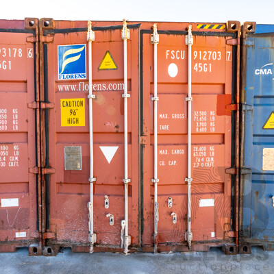 03/2004, 40Ft High Cube, Shipping Container - Red