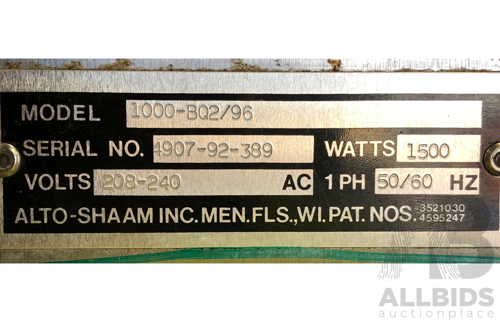 Alto Shaam 96 Plate Two Door Mobile Food Warmer