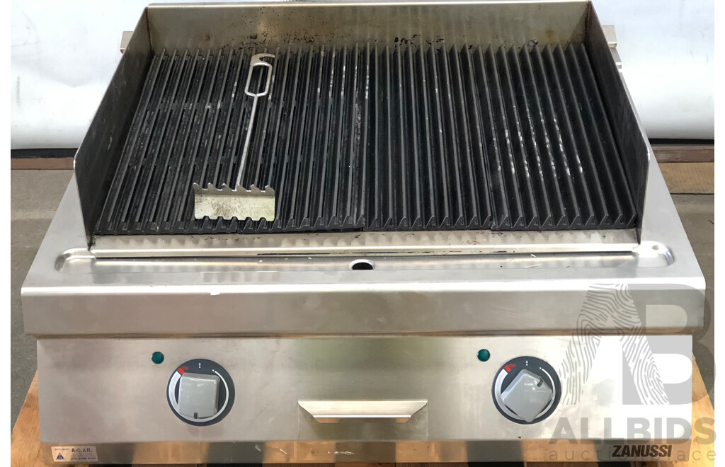 Zanussi 800mm Electric Benchtop Chargrill