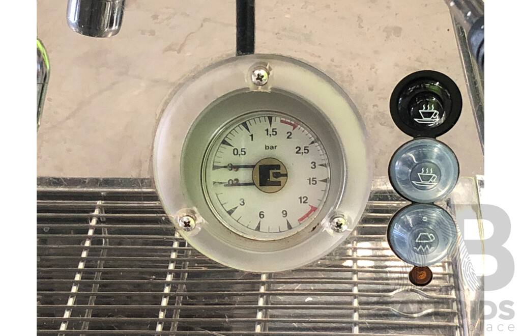 San Remo Two Group Head Coffee Machine and Stainless Steel Trolley