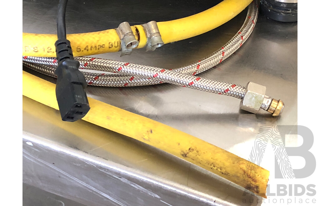 San Remo Two Group Head Coffee Machine and Stainless Steel Trolley