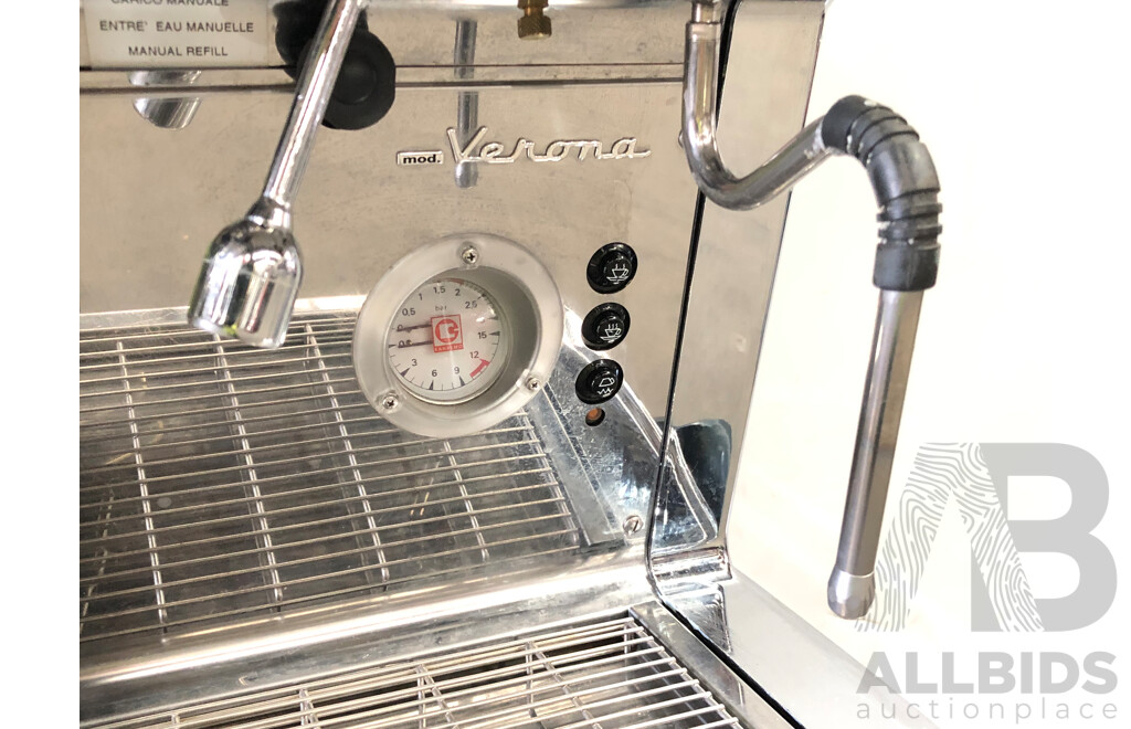 San Remo Two Group Head Coffee Machine and Metal Trolley