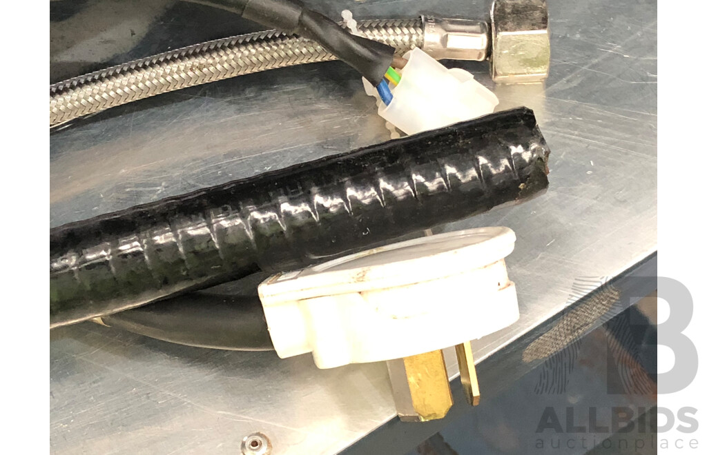 San Remo Two Group Head Coffee Machine and Metal Trolley