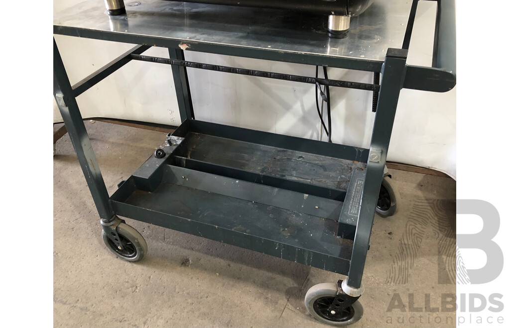 San Remo Two Group Head Coffee Machine and Metal Trolley