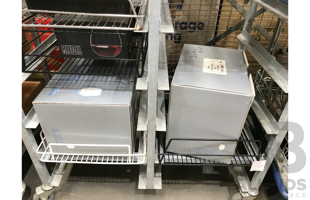 Stainless Steel Catering Trolleys/Racks and 2 Tier Trolley with Assorted Food Service Ware and Equipment