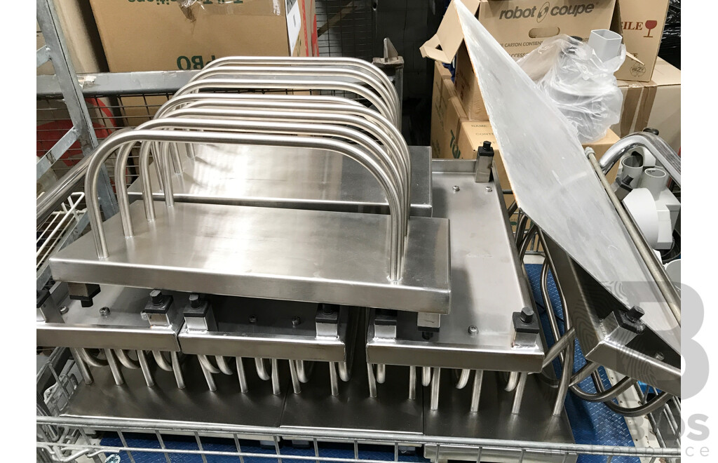 Stainless Steel Catering Trolleys/Racks and 2 Tier Trolley with Assorted Food Service Ware and Equipment