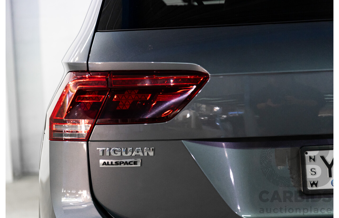 02/2020 Volkswagen Tiguan Highline Allspace R-Line Package 162 TSI (AWD) 5NA MY20 4d Wagon Platinum Grey Metallic Turbo 2.0L - 7 Seater