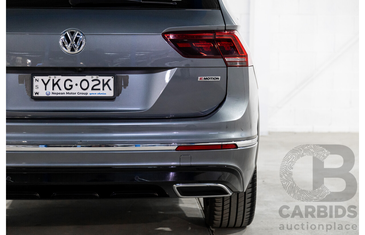 02/2020 Volkswagen Tiguan Highline Allspace R-Line Package 162 TSI (AWD) 5NA MY20 4d Wagon Platinum Grey Metallic Turbo 2.0L - 7 Seater