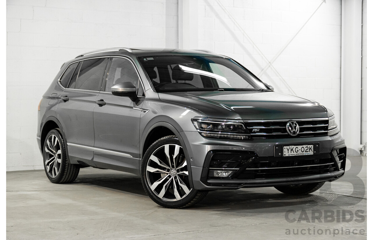 02/2020 Volkswagen Tiguan Highline Allspace R-Line Package 162 TSI (AWD) 5NA MY20 4d Wagon Platinum Grey Metallic Turbo 2.0L - 7 Seater