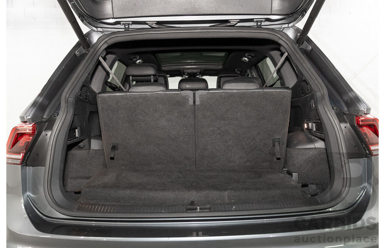 02/2020 Volkswagen Tiguan Highline Allspace R-Line Package 162 TSI (AWD) 5NA MY20 4d Wagon Platinum Grey Metallic Turbo 2.0L - 7 Seater