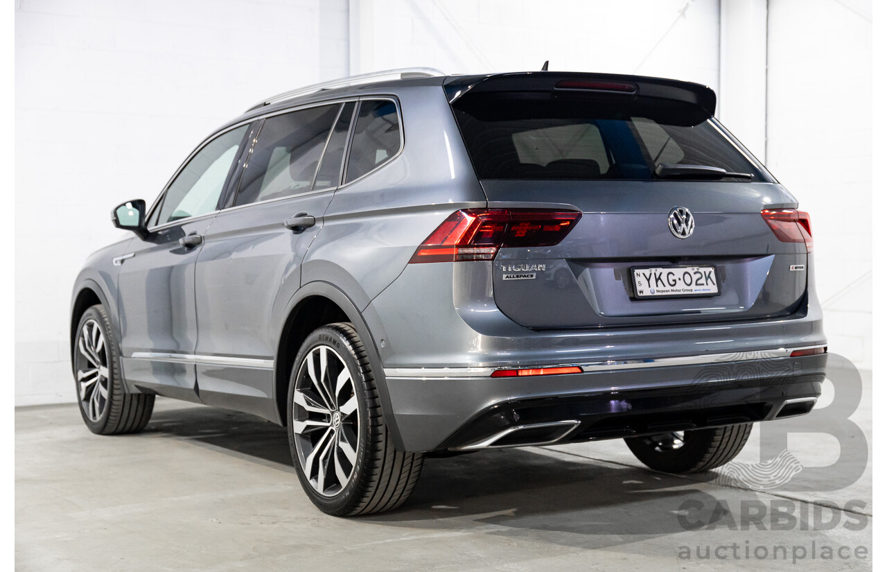 02/2020 Volkswagen Tiguan Highline Allspace R-Line Package 162 TSI (AWD) 5NA MY20 4d Wagon Platinum Grey Metallic Turbo 2.0L - 7 Seater