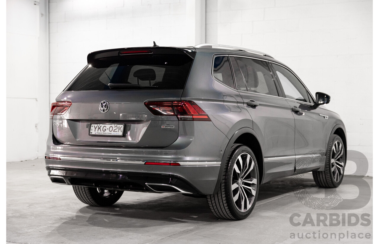 02/2020 Volkswagen Tiguan Highline Allspace R-Line Package 162 TSI (AWD) 5NA MY20 4d Wagon Platinum Grey Metallic Turbo 2.0L - 7 Seater