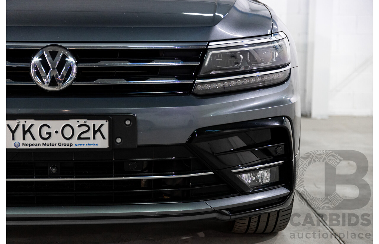 02/2020 Volkswagen Tiguan Highline Allspace R-Line Package 162 TSI (AWD) 5NA MY20 4d Wagon Platinum Grey Metallic Turbo 2.0L - 7 Seater