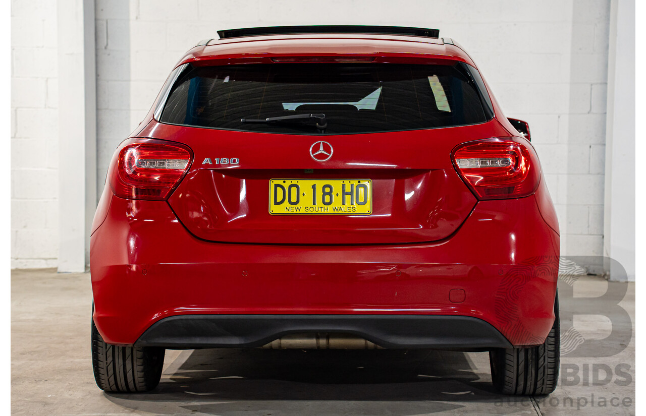3/2014 Mercedes-Benz A180 BE 176 5d Hatchback Jupiter Red Turbo 1.6L