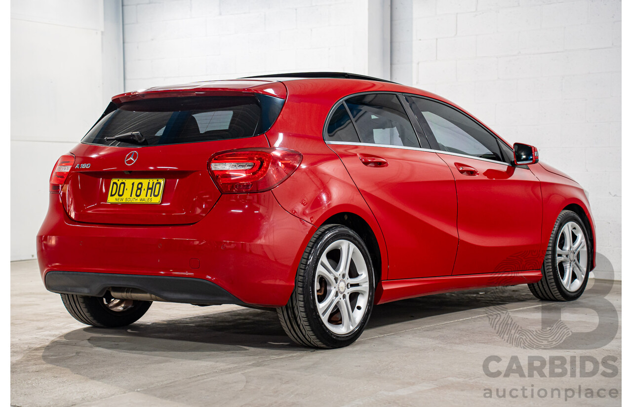3/2014 Mercedes-Benz A180 BE 176 5d Hatchback Jupiter Red Turbo 1.6L