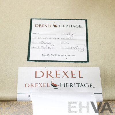 Drexel Heritage Fabric Armchair and Smaller Example
