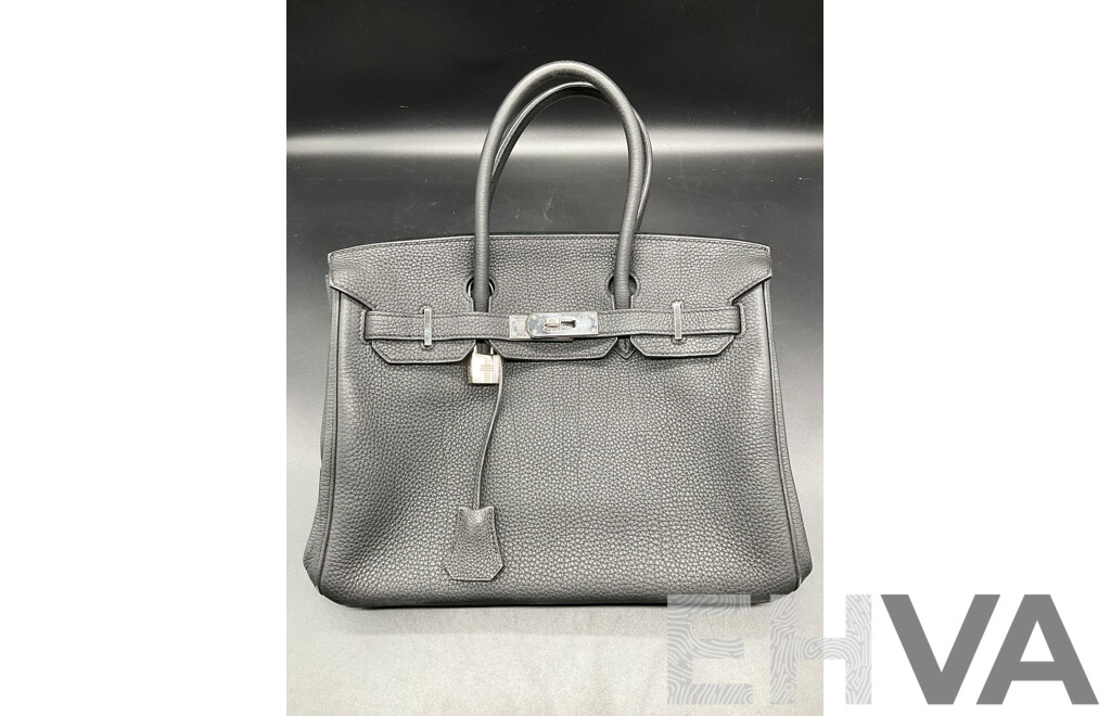 Black Handbag and Blue Cardholder