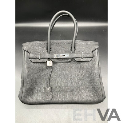 Black Handbag and Blue Cardholder