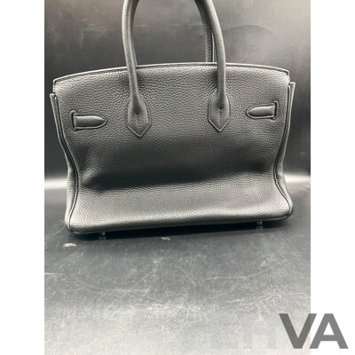Black Handbag and Blue Cardholder