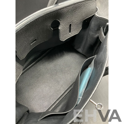 Black Handbag and Blue Cardholder