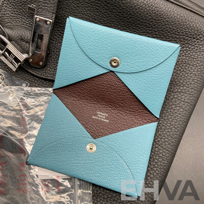 Black Handbag and Blue Cardholder