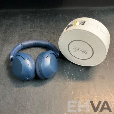 SONY WH-XB910N Noise Cancelling Wireless Headphones & Mirabella Genio Projector