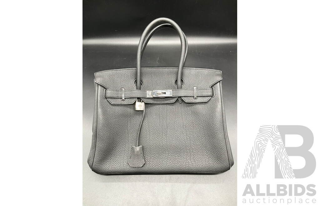 Black Handbag and Blue Cardholder