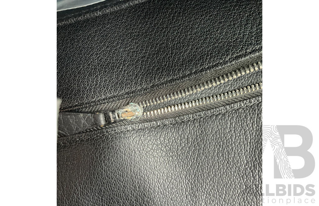 Black Handbag and Blue Cardholder