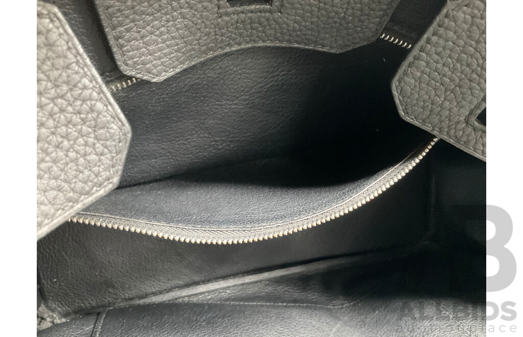 Black Handbag and Blue Cardholder