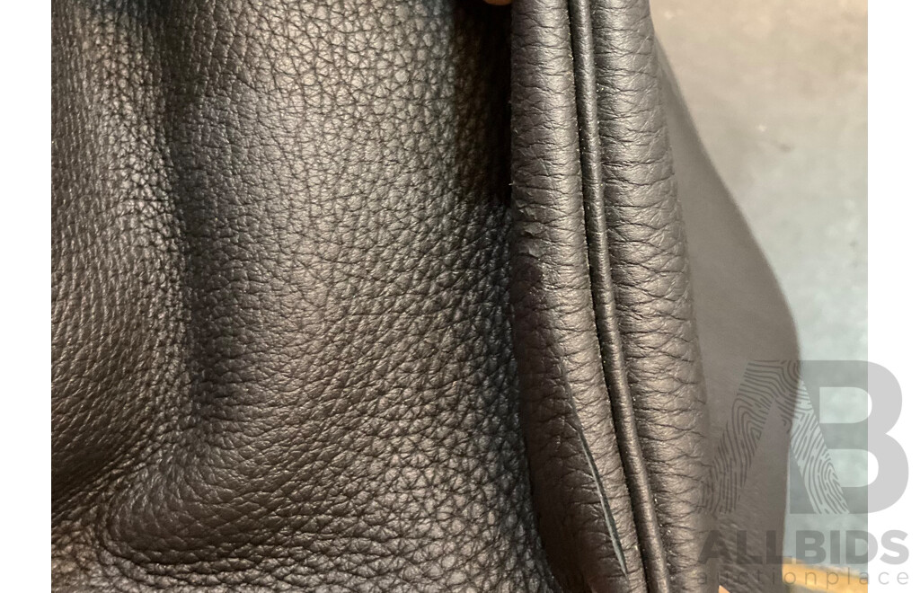 Black Handbag and Blue Cardholder