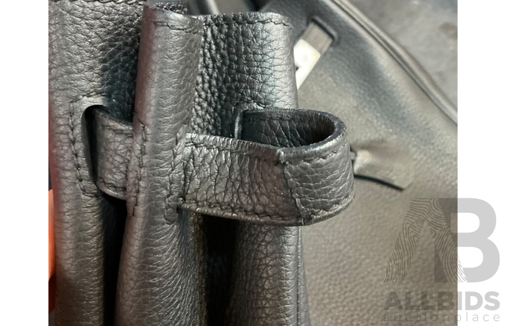 Black Handbag and Blue Cardholder